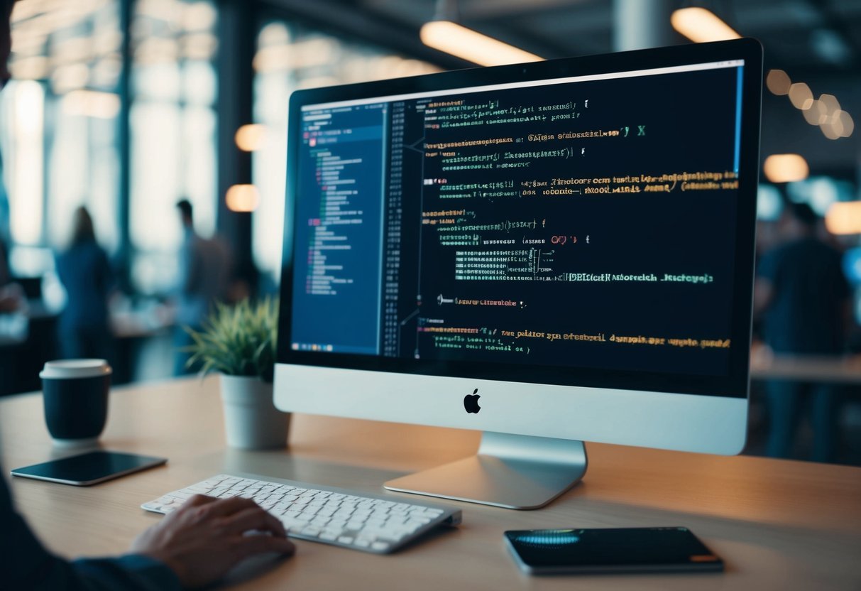 A computer displaying code for machine learning using Python