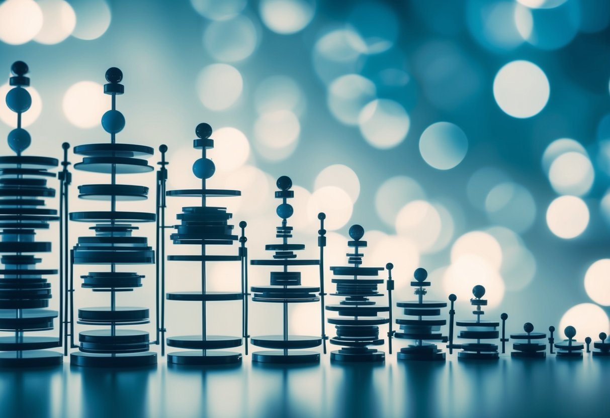 A series of interconnected levels, each with varying degrees of complexity and organization, representing the challenges and considerations of normalization