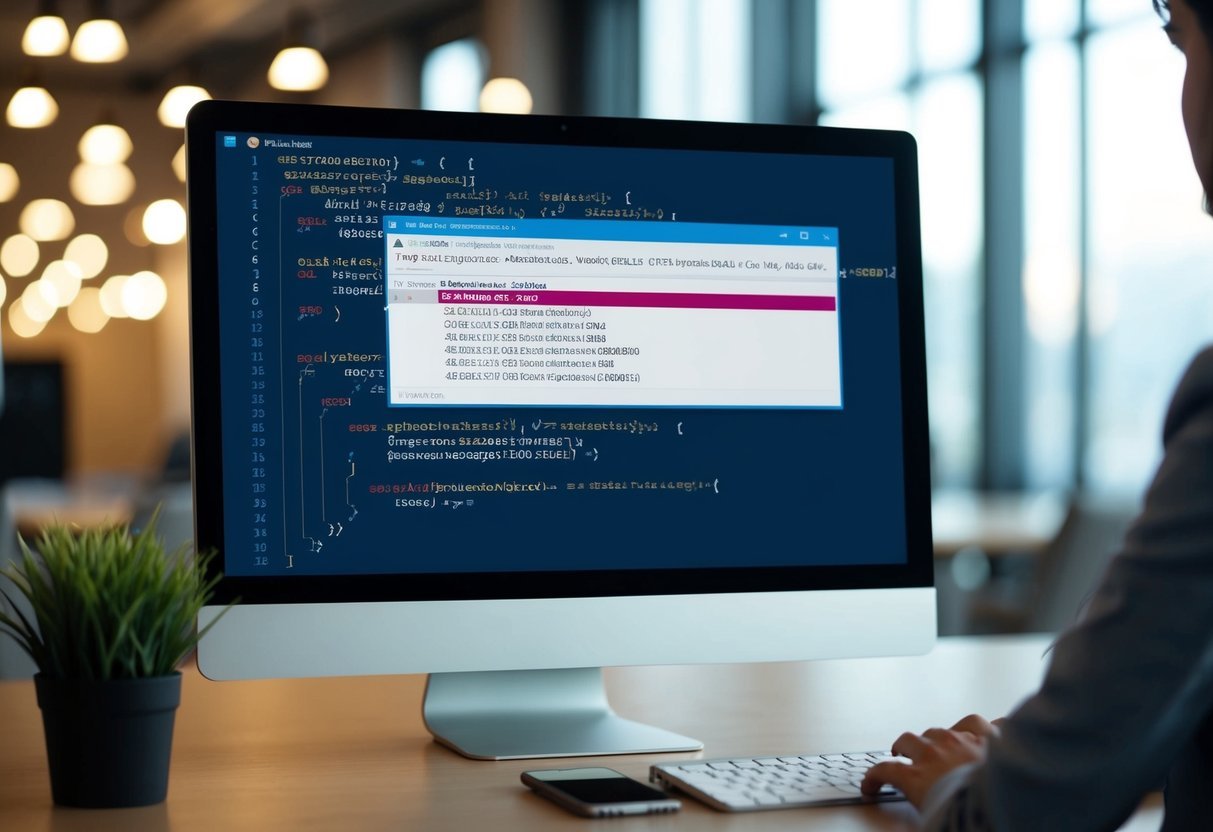 A computer screen displaying SQL code with subqueries, tables, and aggregate values