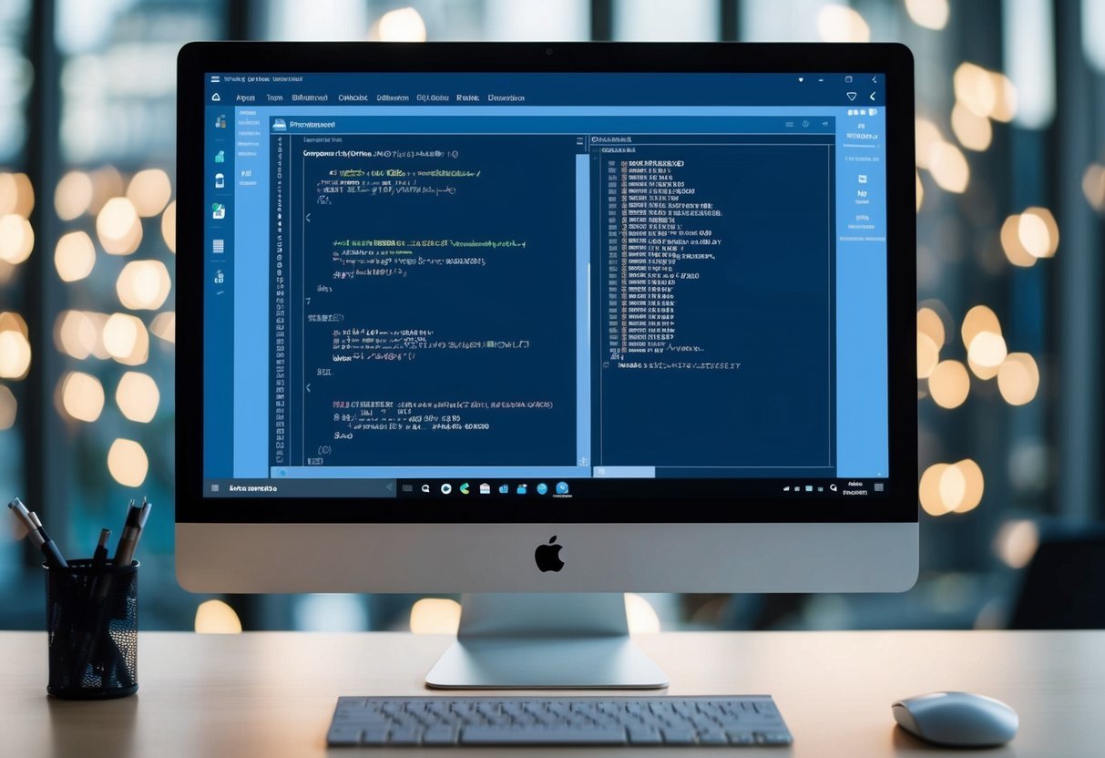 A computer screen displaying T-SQL script for table creation in Azure Data Studio