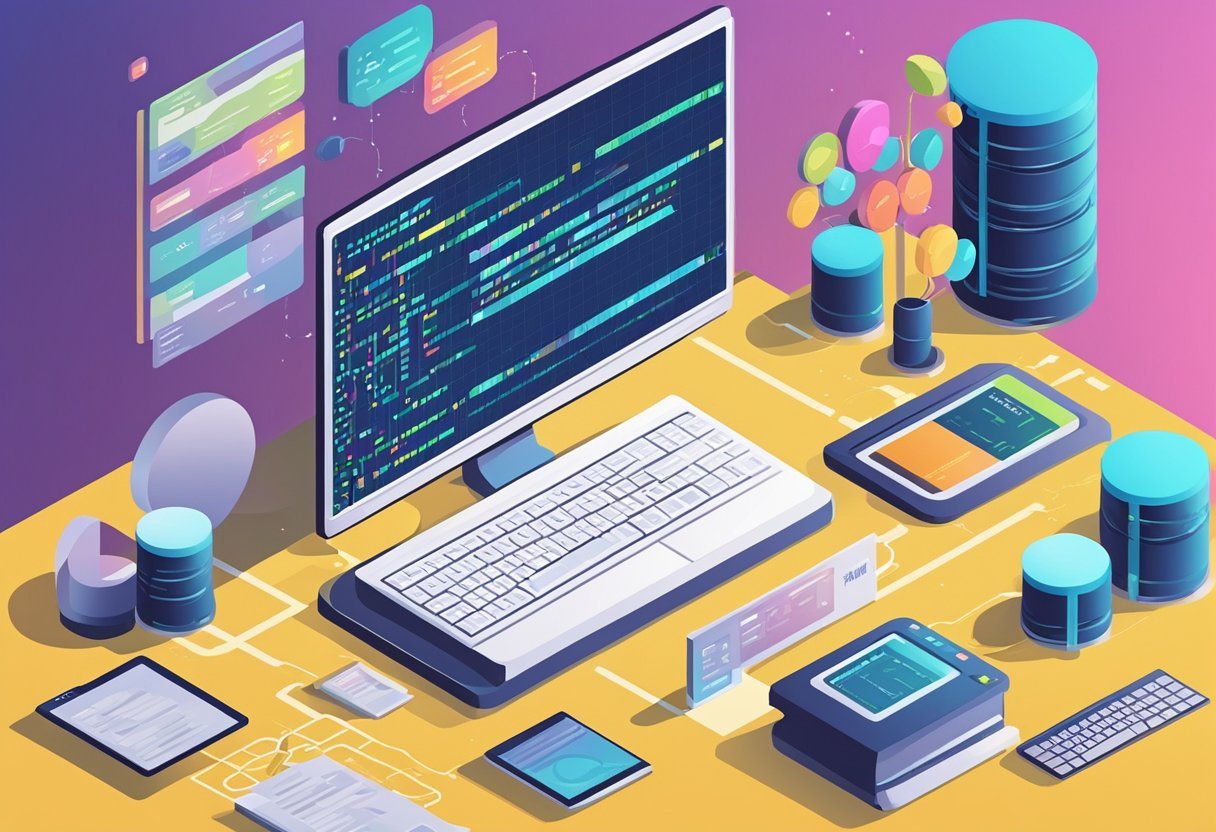 A computer screen displaying SQL syntax examples and best practices