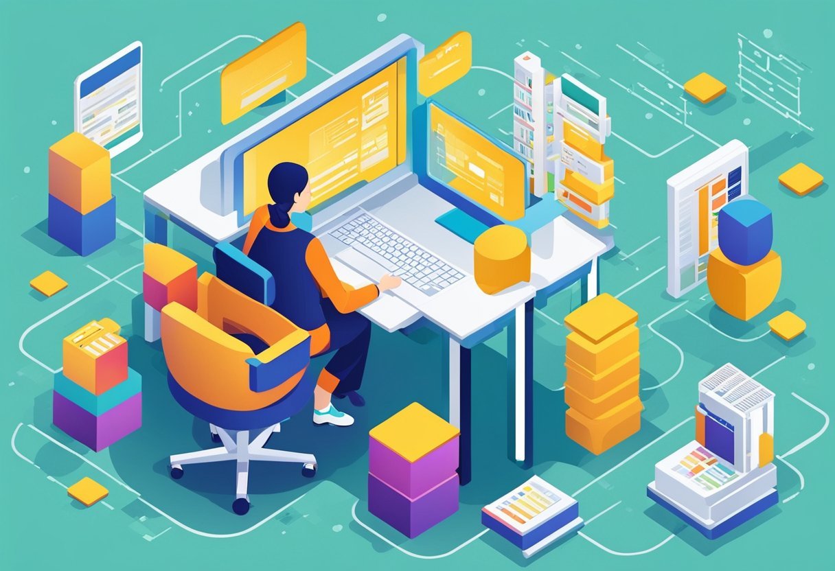 A person creating SQL tables and databases with data entry constraints