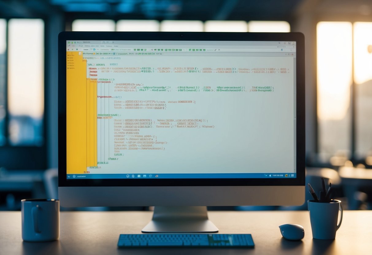 A computer screen showing SQL code with multiple grouping sets and data tables