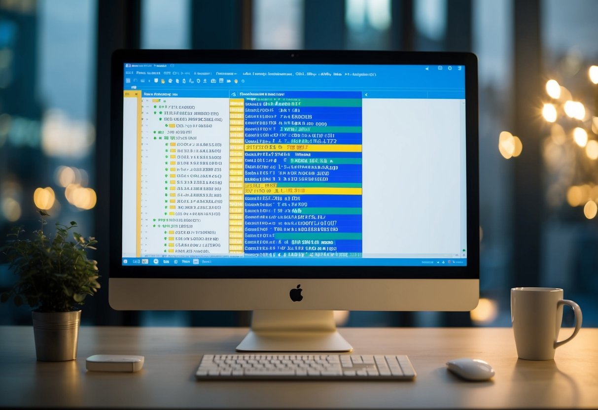 A computer screen displaying SQL code with CTEs and temporary tables, organized in a step-by-step process