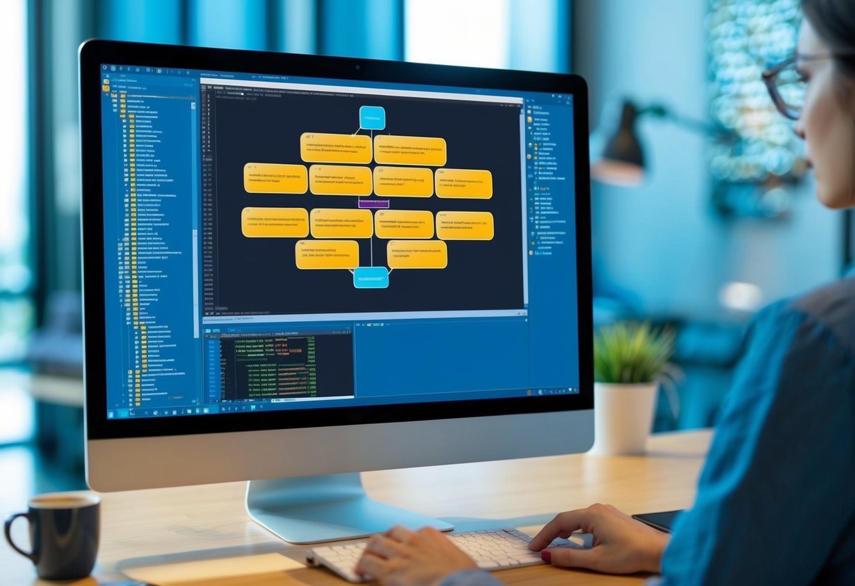 A computer screen displaying a SQL code editor with a CTE and temporary table being used to simplify a complex data processing task