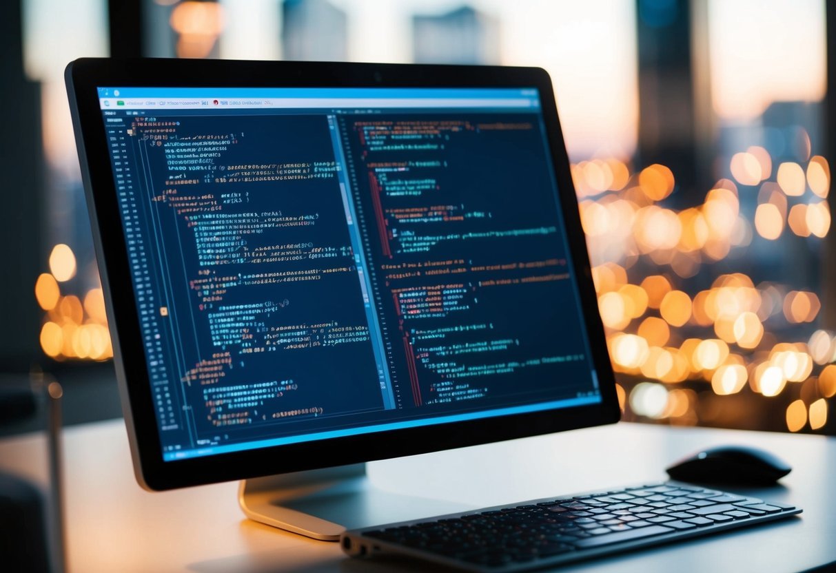 A computer screen displaying SQL code with variables and IF statements