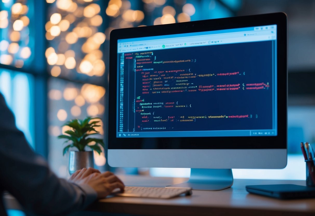 A computer screen displaying SQL code with variables and IF statements