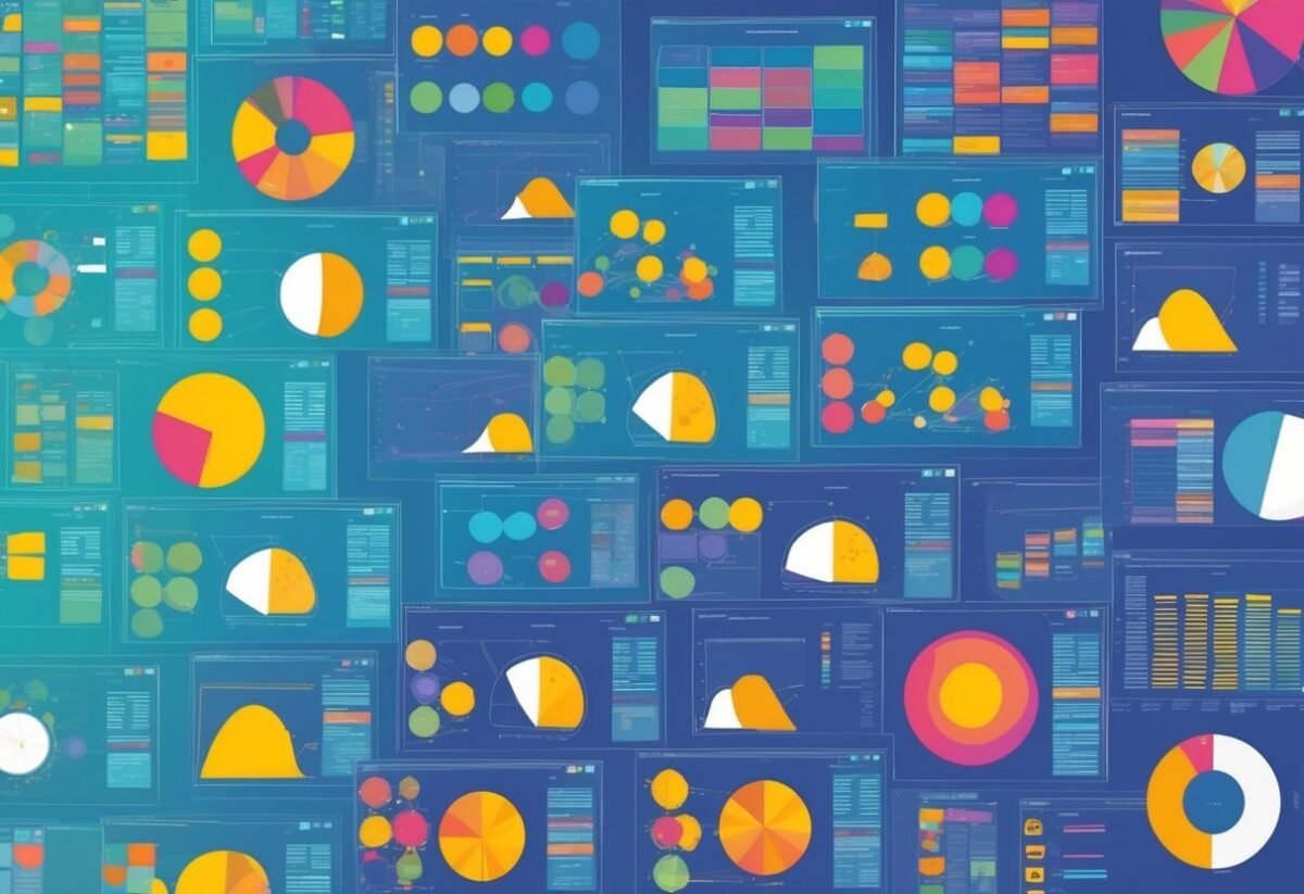 A colorful array of categorical plots and comparison plots displayed in a unified API for flexible plotting
