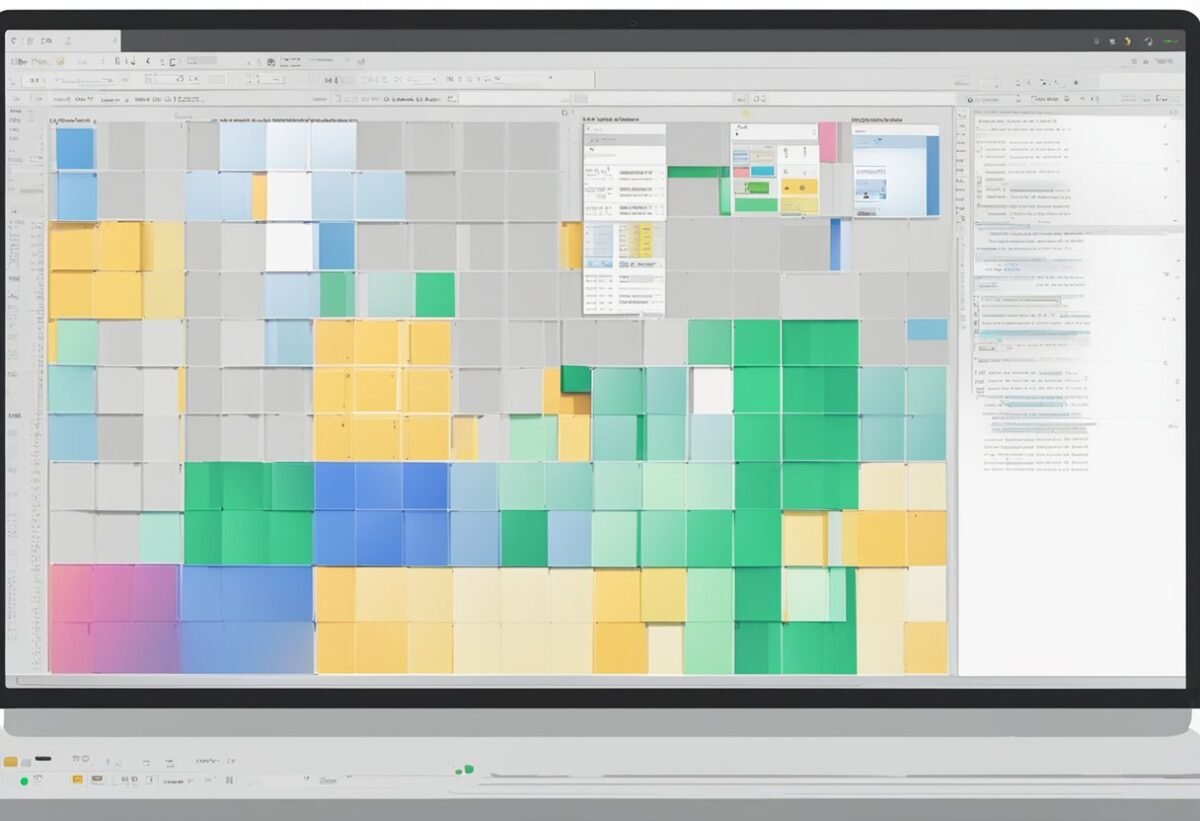 A computer screen displaying a Python code editor with a visual sorting algorithm in progress