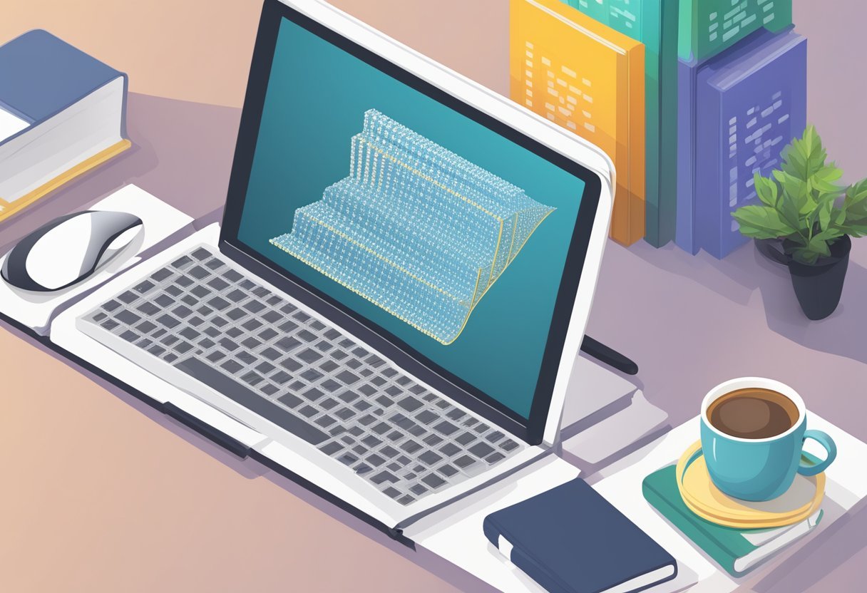 A computer screen displaying Python code for implementing word ladders, with a book on algorithm design open next to it