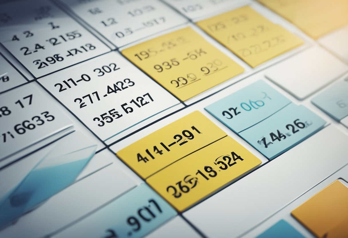 A calendar with highlighted fiscal year dates and DAX formulas