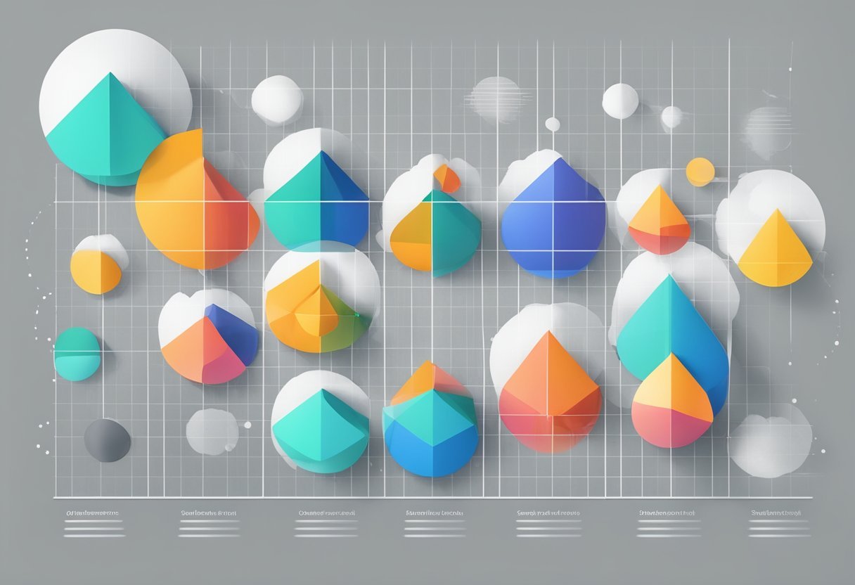 A graph with various data points scattered across, representing different data distributions in a real-world context