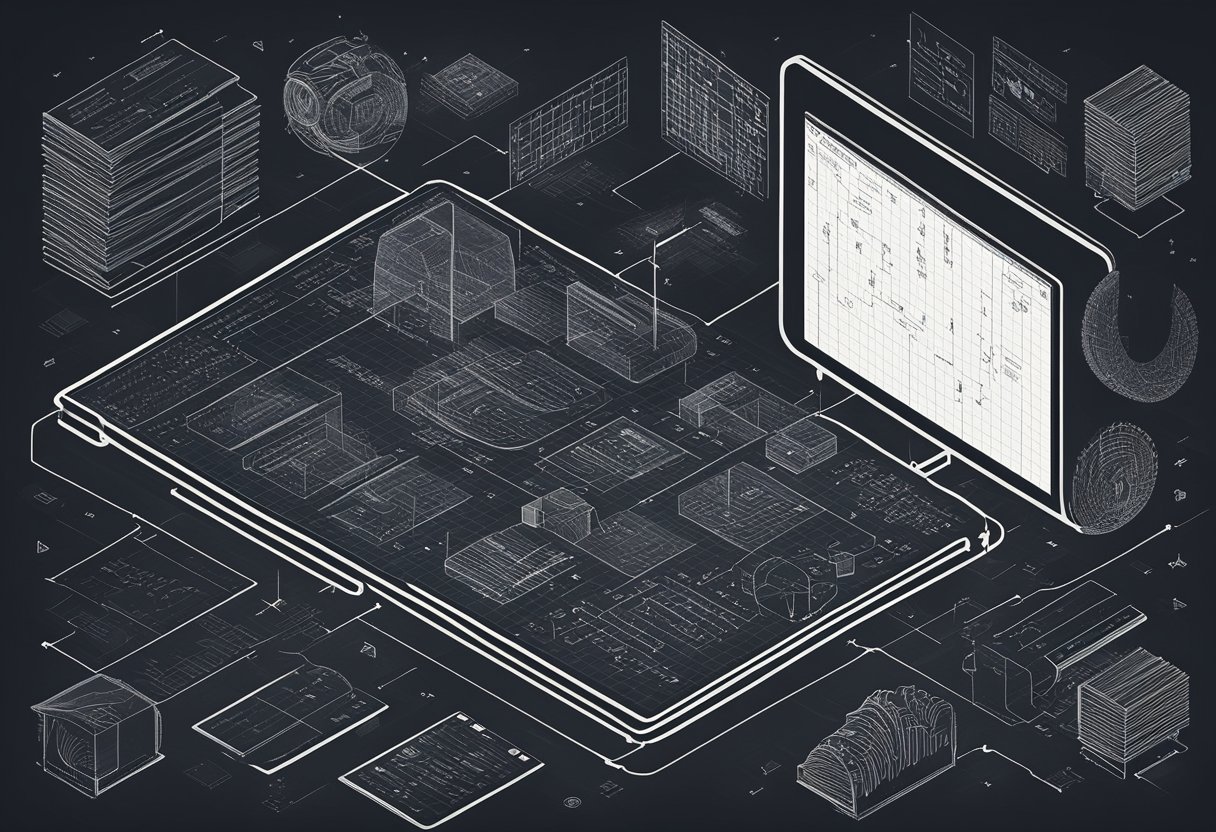 A chalkboard filled with equations and graphs related to derivatives and machine learning, with a focus on the concept of limits