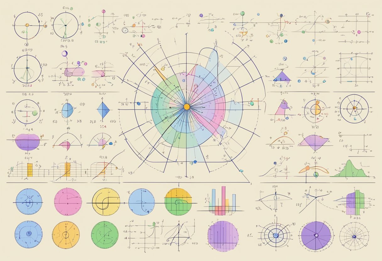 A collection of mathematical symbols and charts representing various scalar functions and their relationships