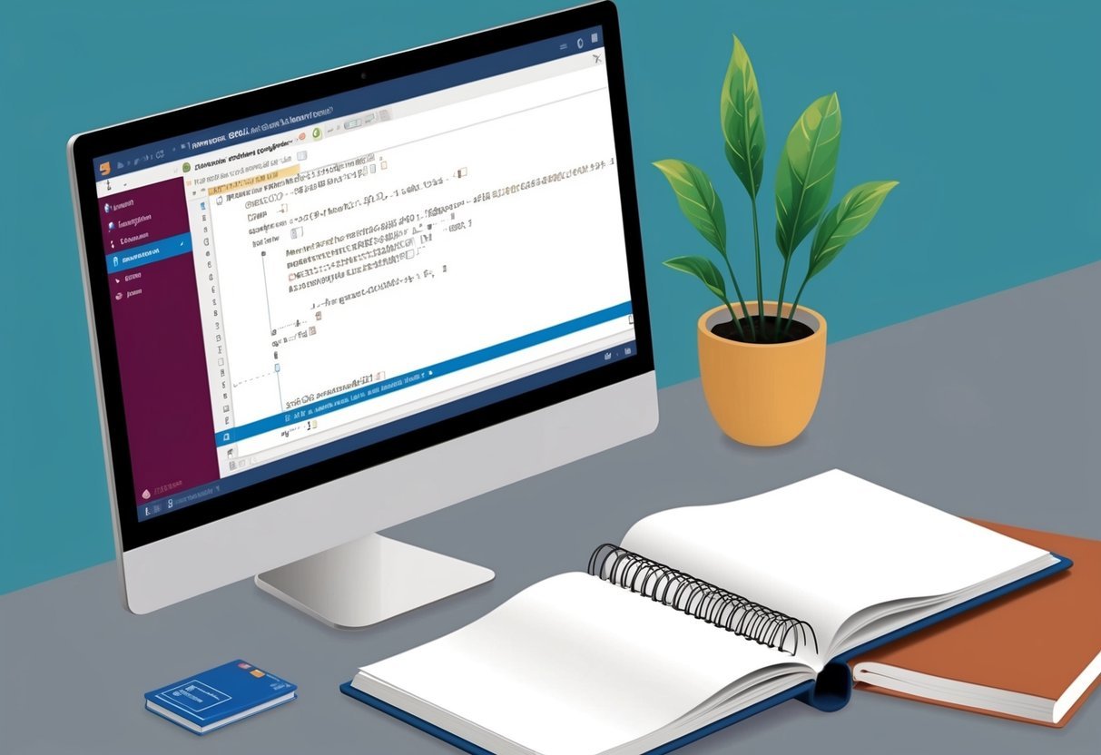 A computer screen displaying SQL code with aggregate functions and a textbook open to a chapter on common aggregate functions