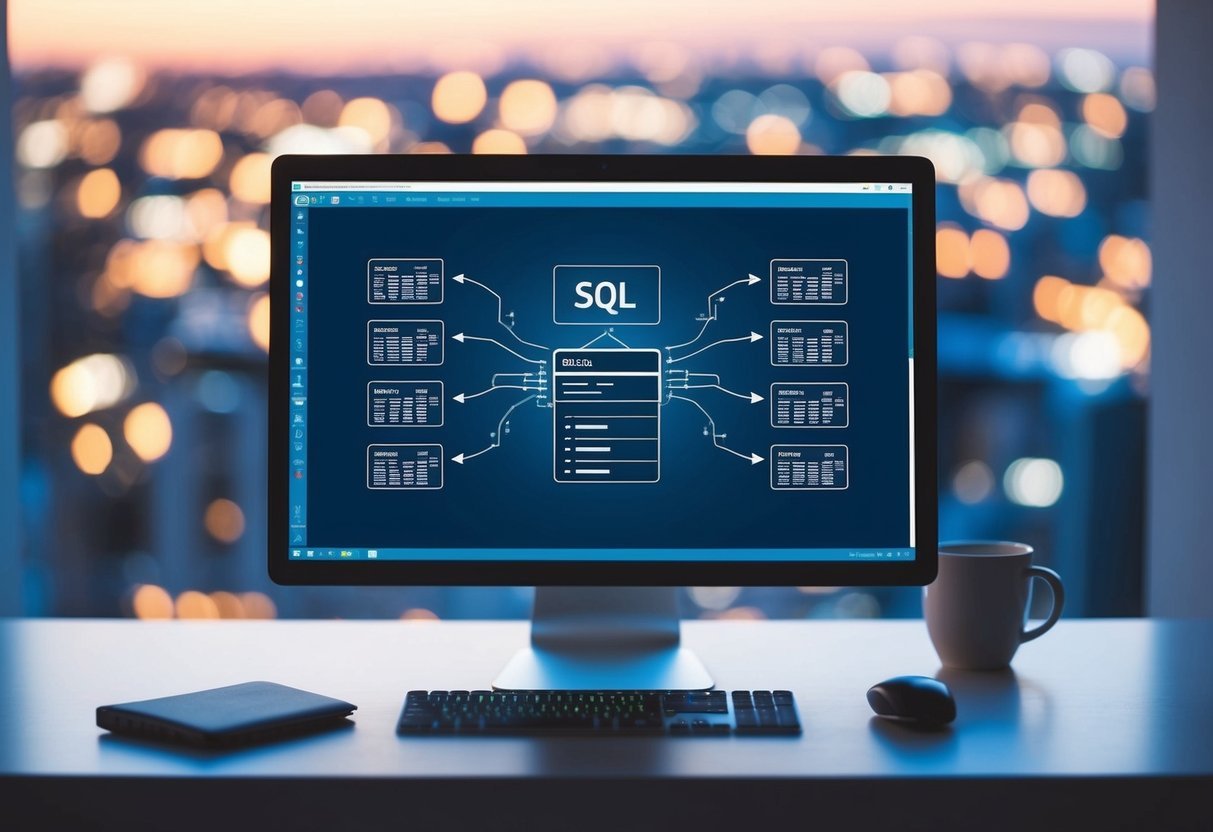 A computer screen displaying SQL functions and data manipulation techniques