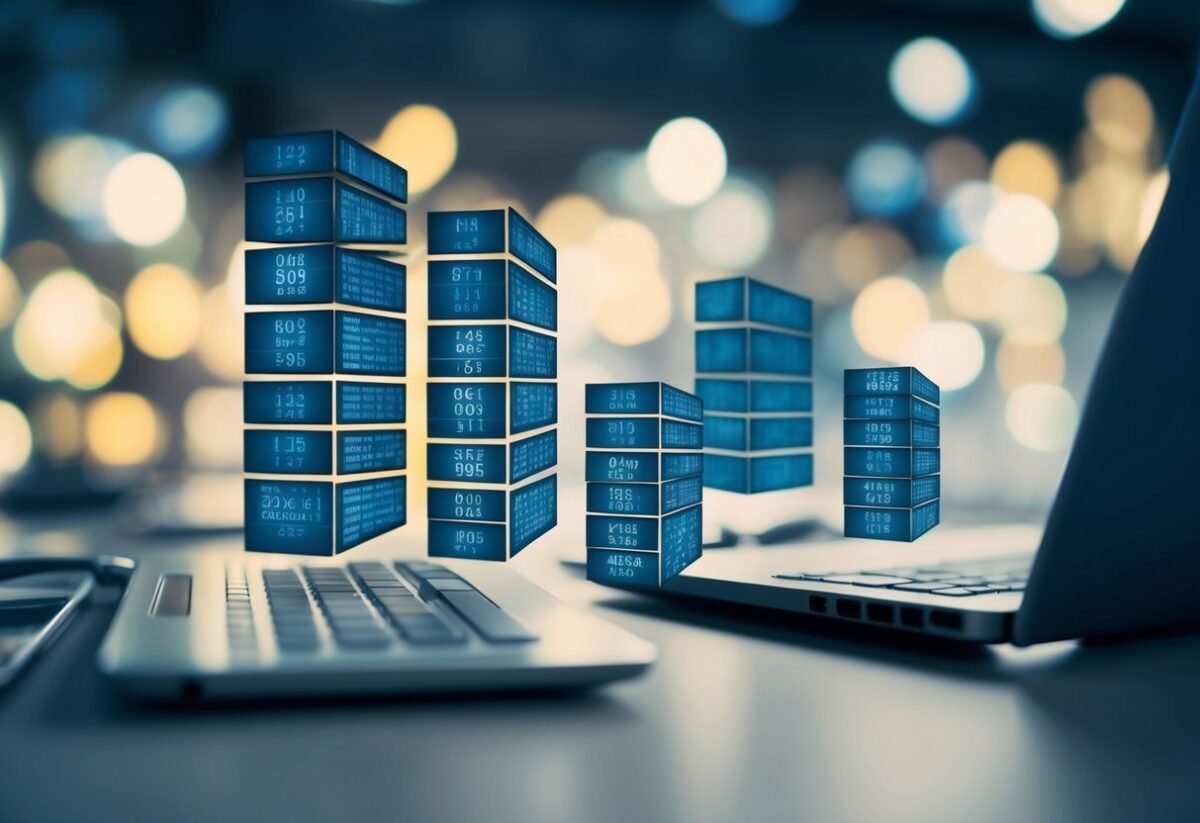 Multiple data tables merging into one, columns transforming into rows, and SQL queries running in the background