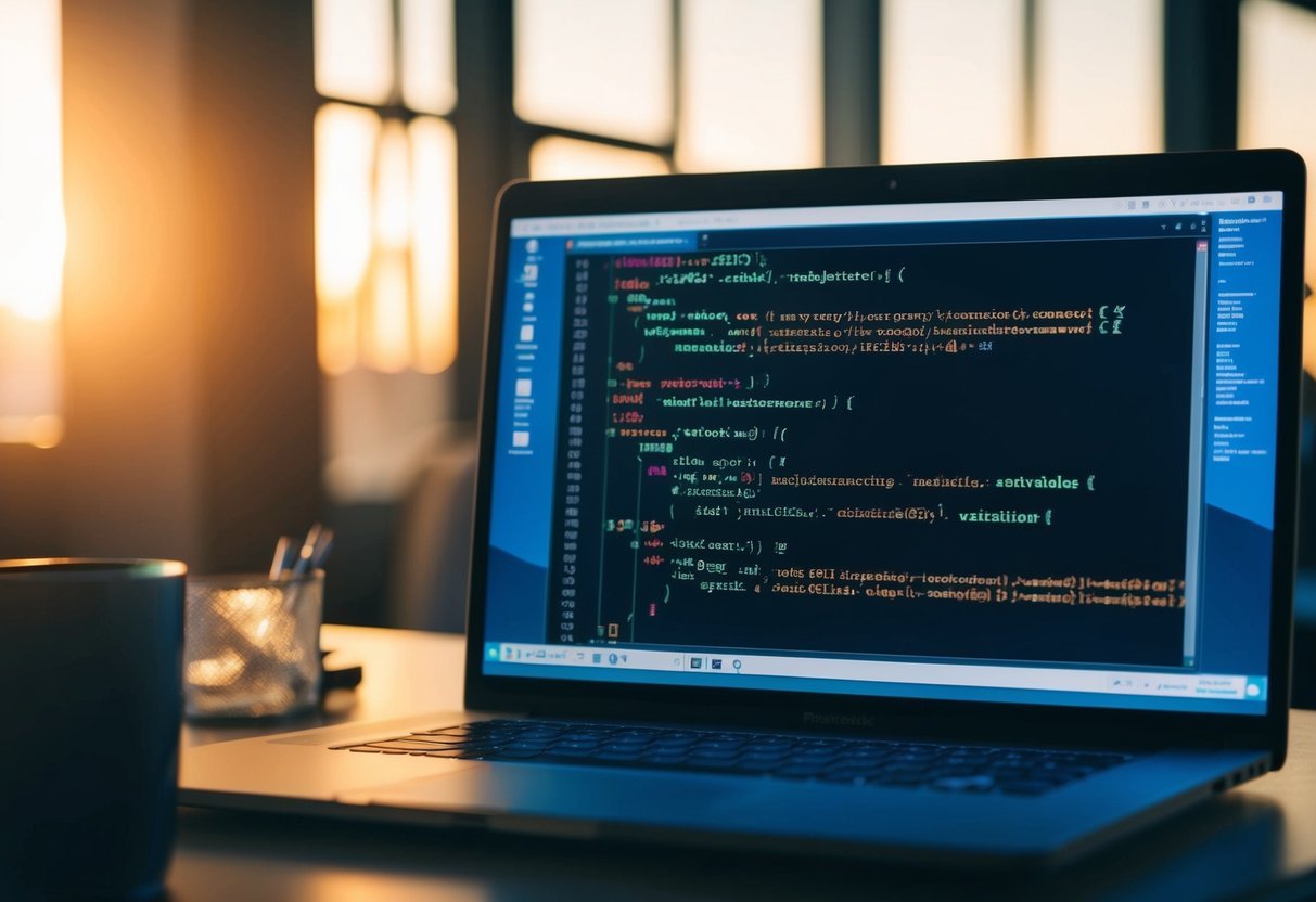 A computer screen displaying SQL code with variables and IF statements