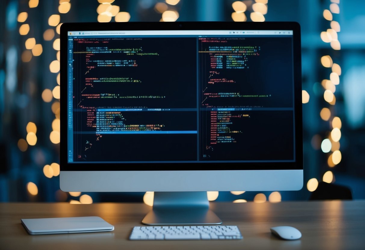 A computer screen displaying SQL code with variables and IF statements