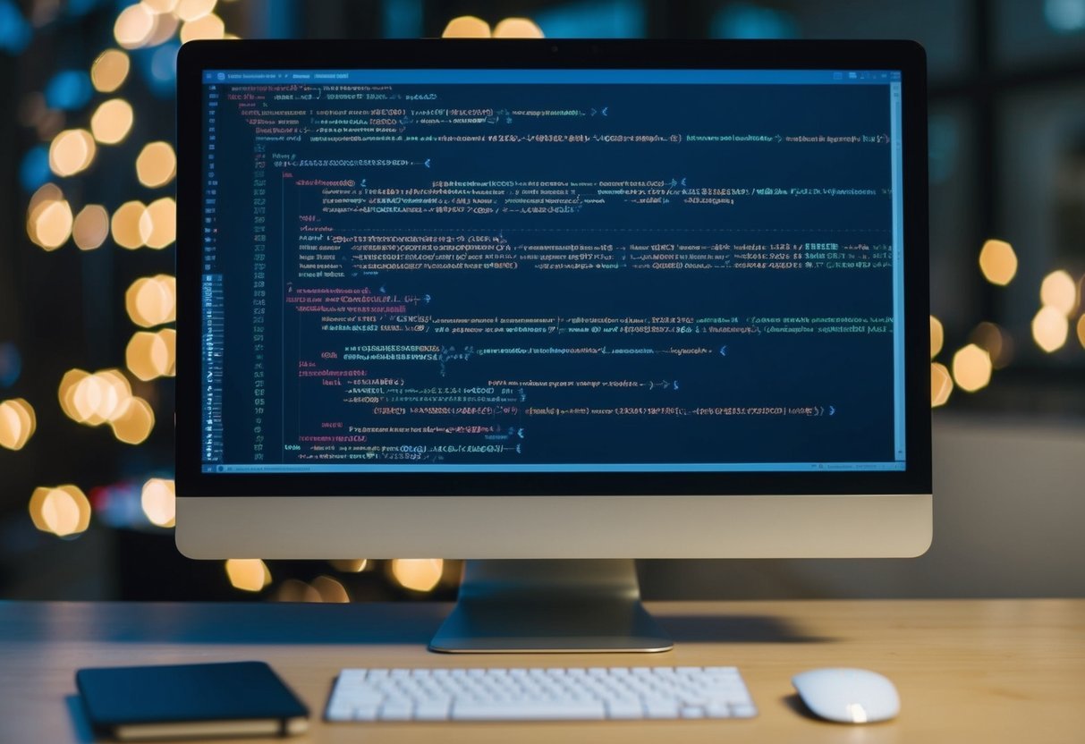 A computer screen displaying complex SQL code with optimized features and efficient writing techniques