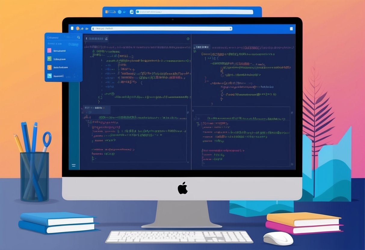 A computer screen displaying complex SQL queries and data analysis tools