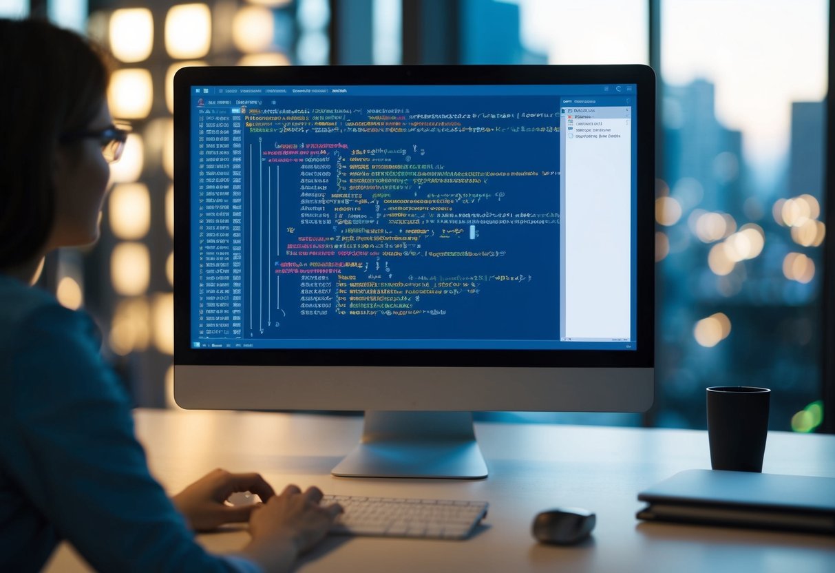 A computer screen displaying SQL code with a window function applied to a real-world dataset, such as sales or customer data