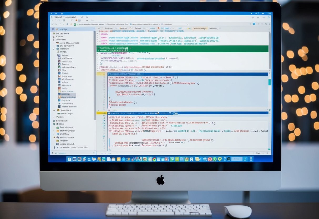 A computer screen displaying SQL code with variables and procedural programming techniques