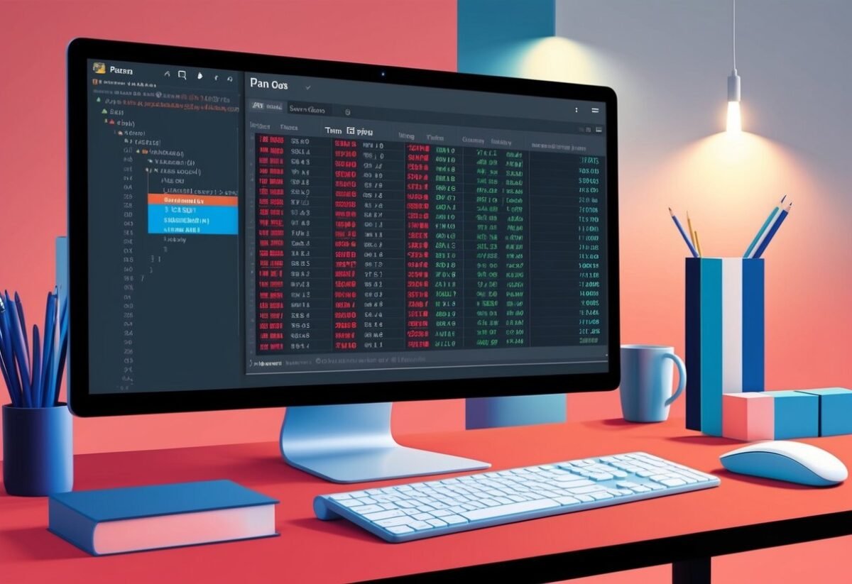 A computer screen displaying a Pandas code editor with a dataset of date and time values being manipulated using various methods