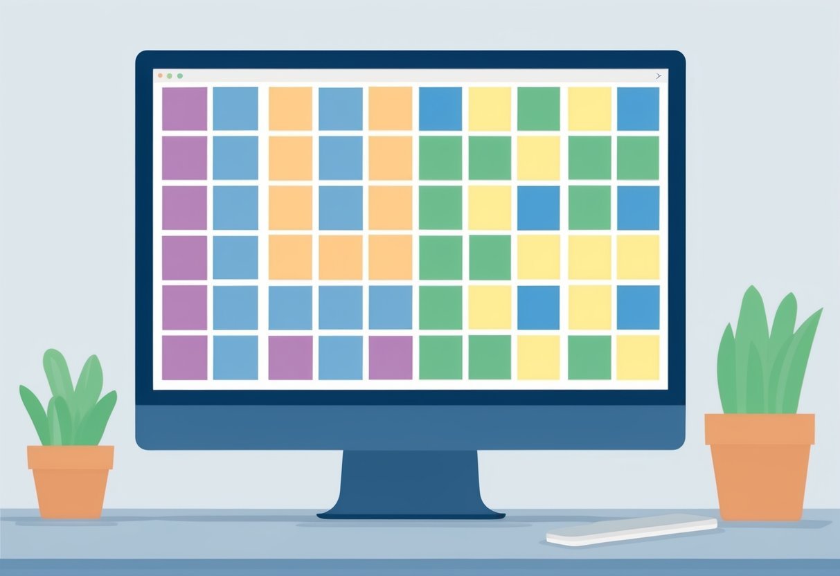 A computer screen displaying a grid of rows and columns, with a graph in each section, illustrating the functionality of Matplotlib subplots