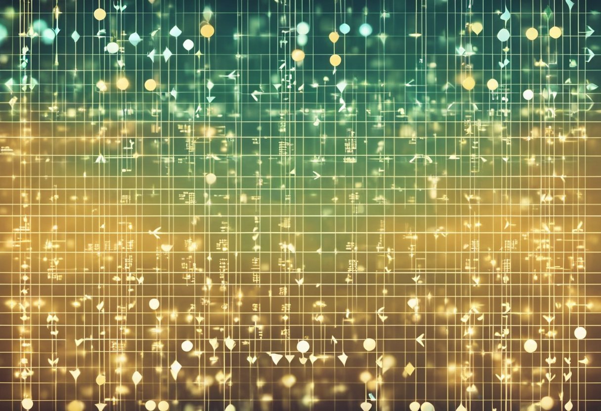 A matrix with arrows pointing to different directions, representing eigenvalues and eigenvectors in data analysis for learning matrix algebra in data science