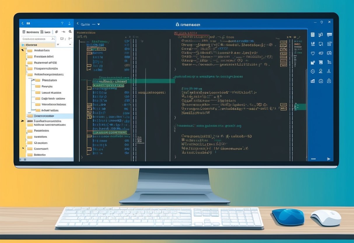 A computer screen displaying complex SQL queries with multiple window functions and performance considerations