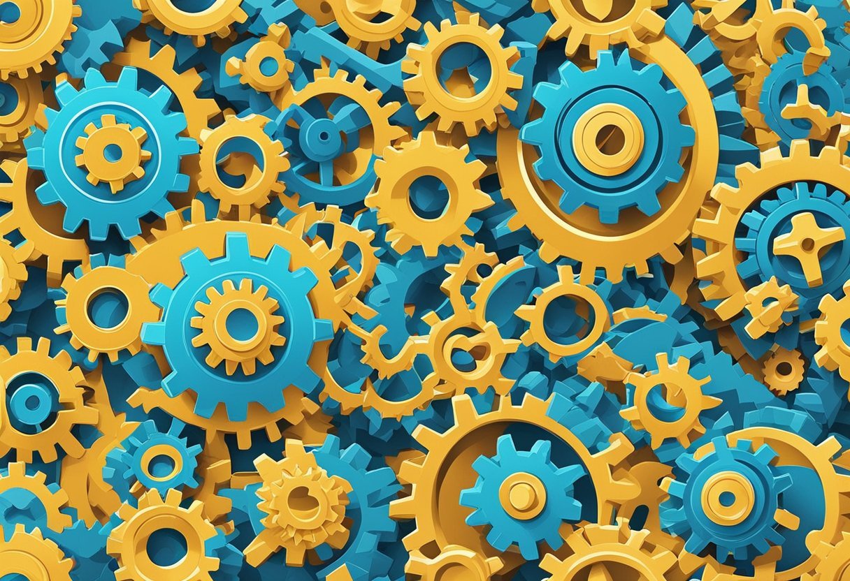 A series of interconnected gears working in unison, symbolizing consistency and integrity in operations