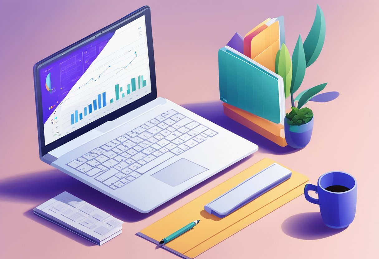A laptop open to a tutorial on "Mastering Data Operations Learning Pandas for Data Science – Pandas Series and Index Objects" with a notebook and pen beside it