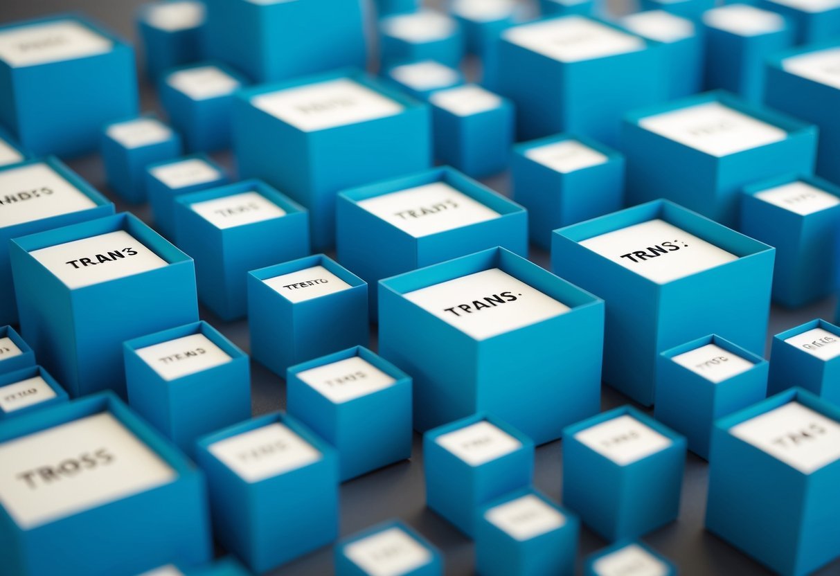 Multiple boxes within boxes, each representing a transaction, with varying sizes and depths to illustrate the concept of nested transactions in SQL