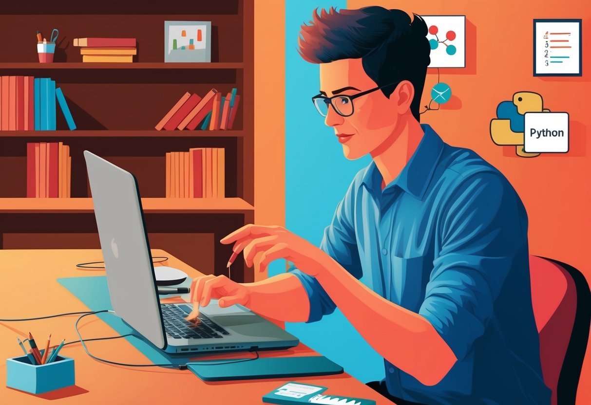 A person using Python functions to solve practical problems