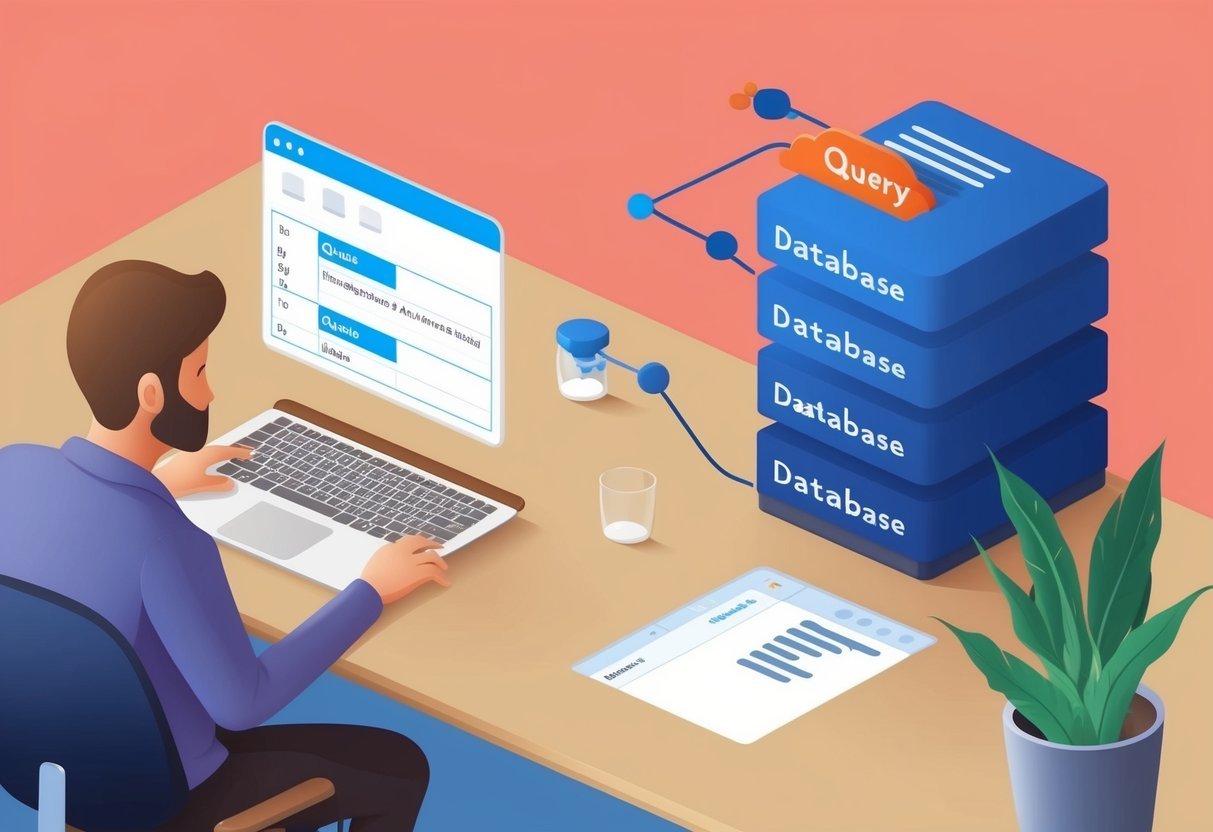 A database querying a related table for specific data
