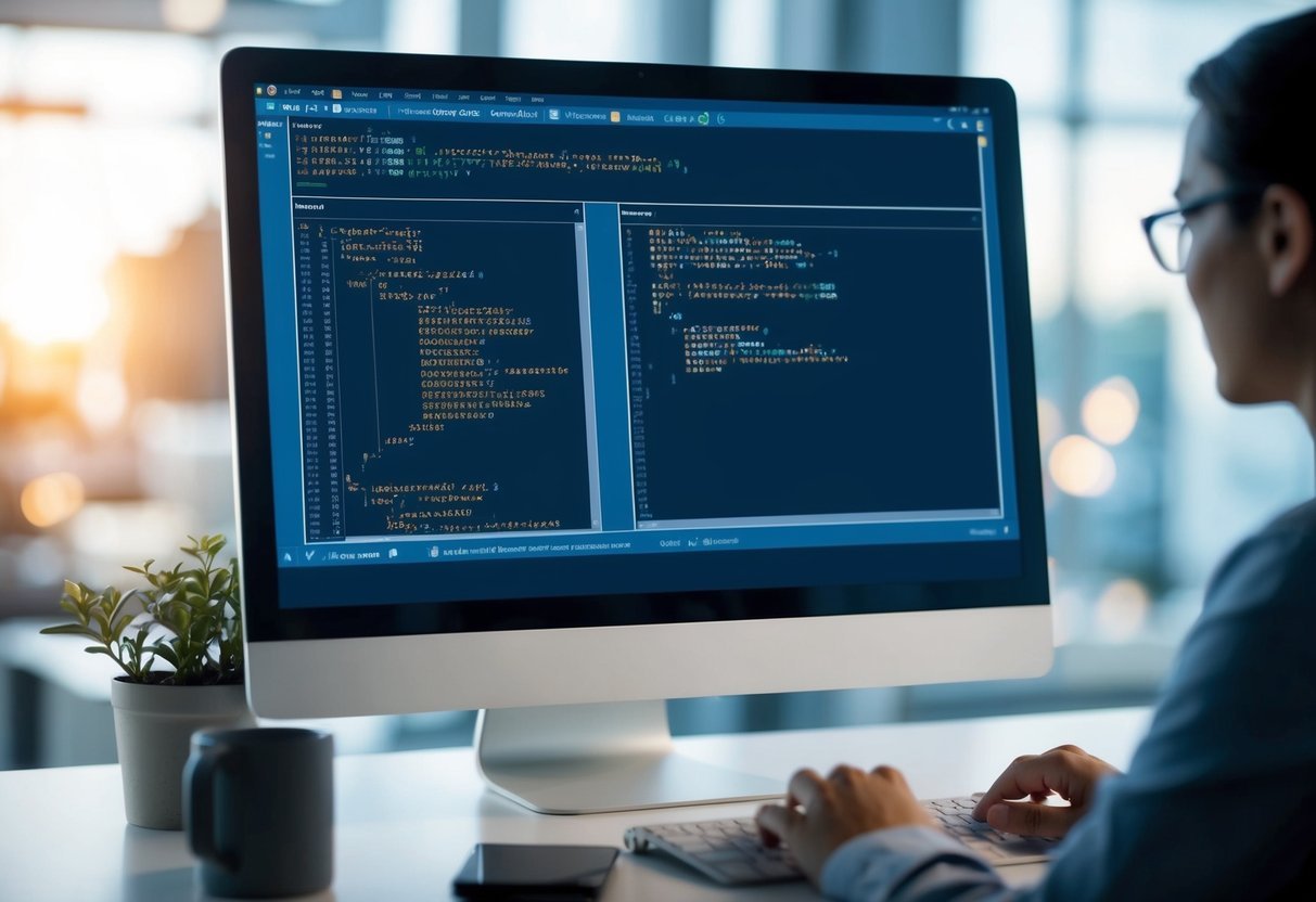 A computer screen displaying a complex SQL query with data being filtered and optimized