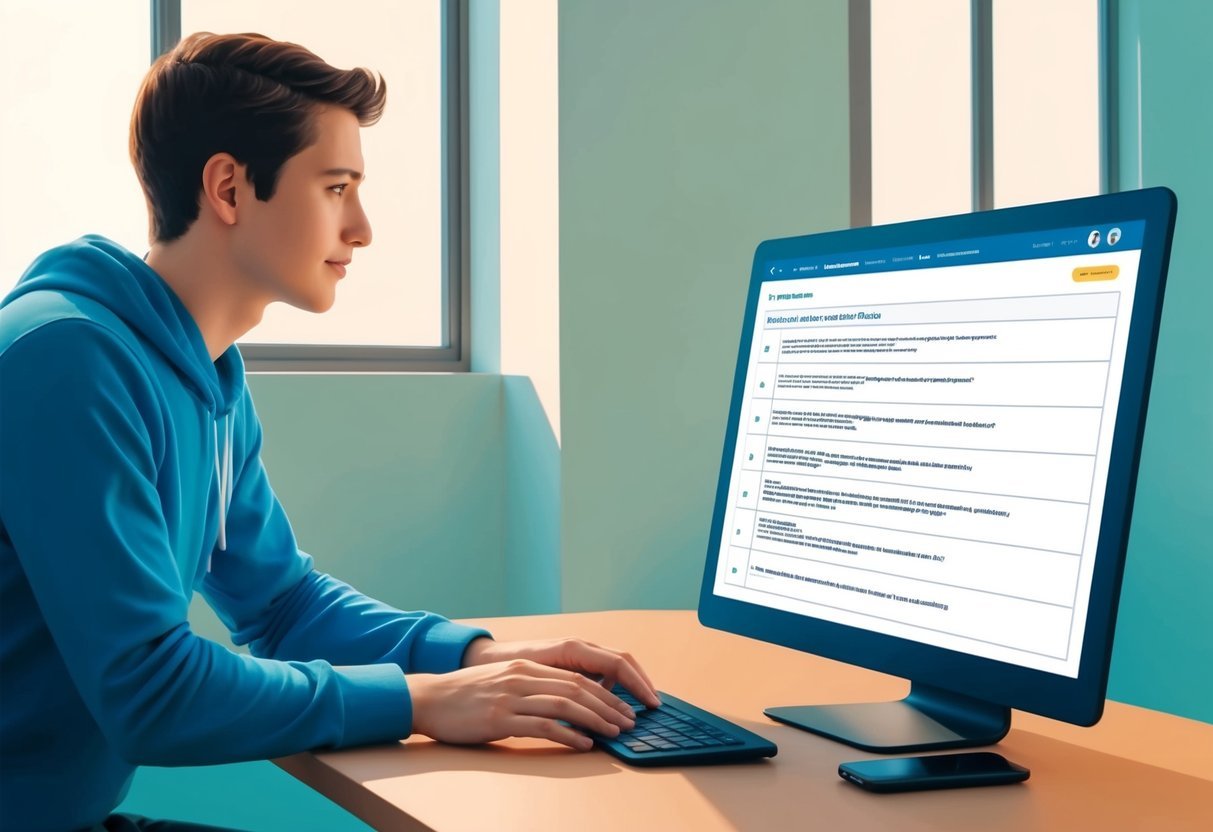 A person browsing a webpage with a list of frequently asked questions about learning Seaborn grid plots