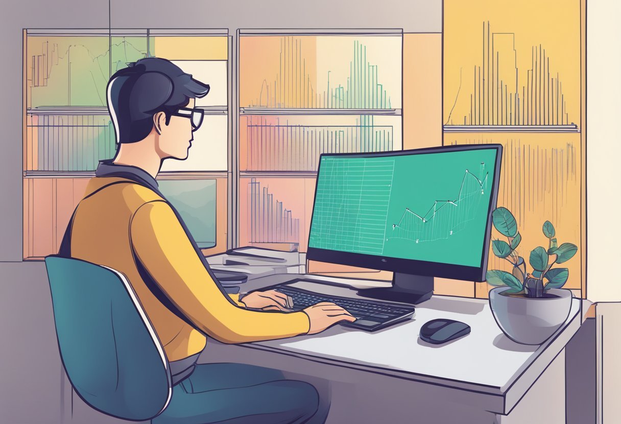 A person customizing a graph visualization on a computer using Python