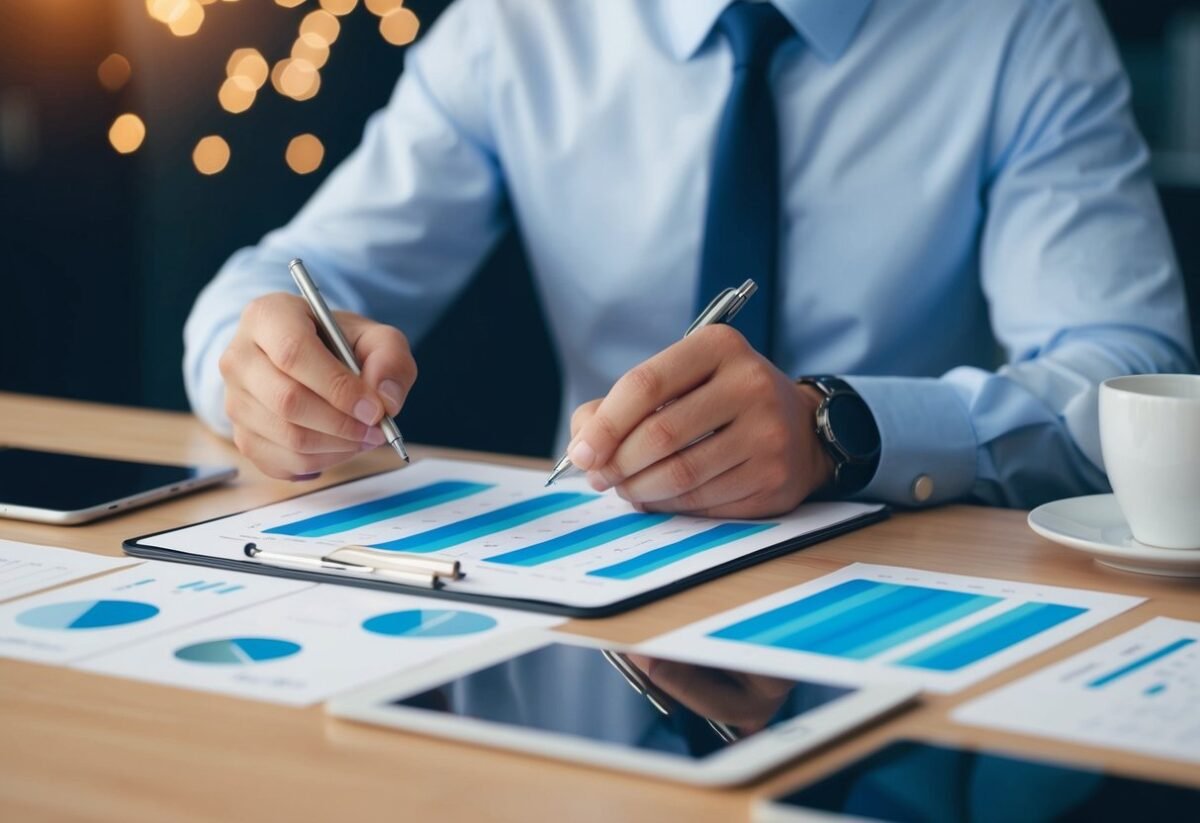 A person creating a lookup table with various data points and organizing them for simplified analysis