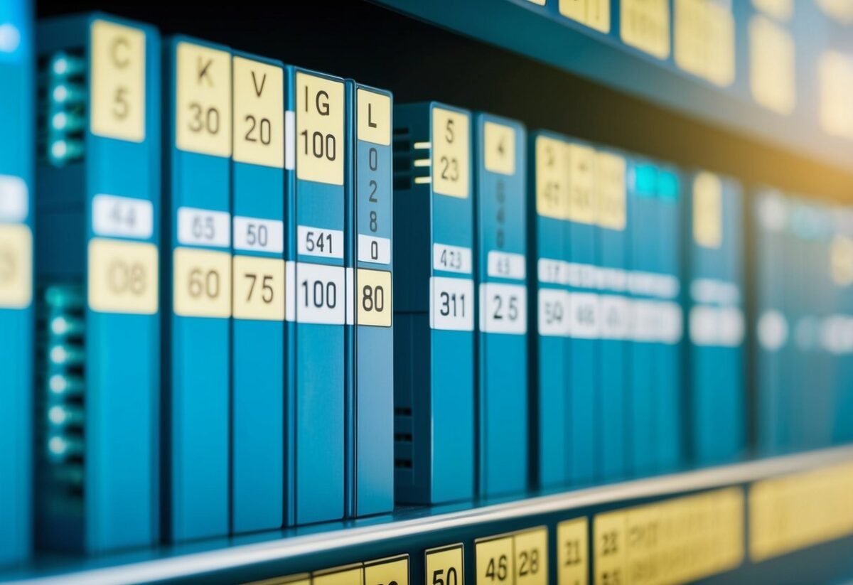 A database table with rows of numerical data, being queried and analyzed using SQL aggregate functions such as SUM, AVG, and COUNT