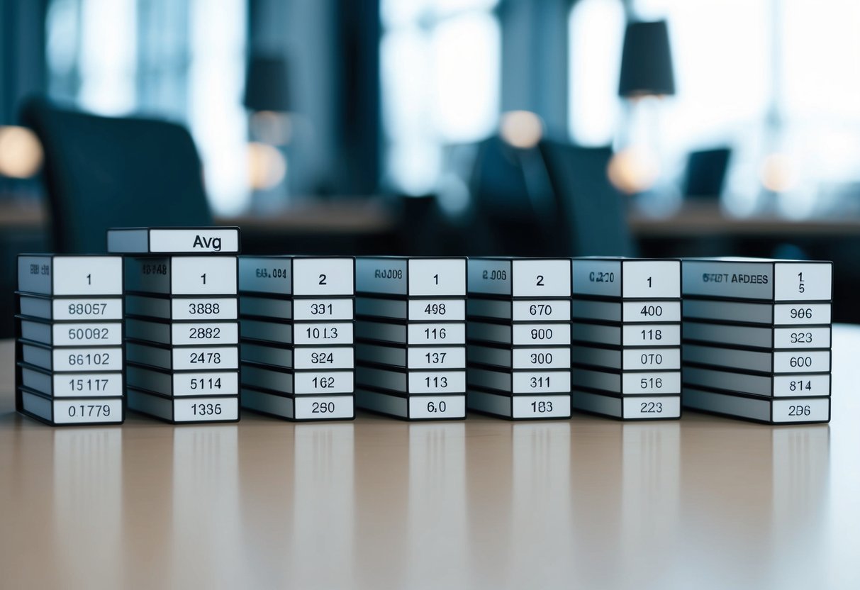 A database table with rows of data organized and sorted using the ORDER BY clause. Aggregate functions such as SUM, AVG, and COUNT are being applied to the data for analysis