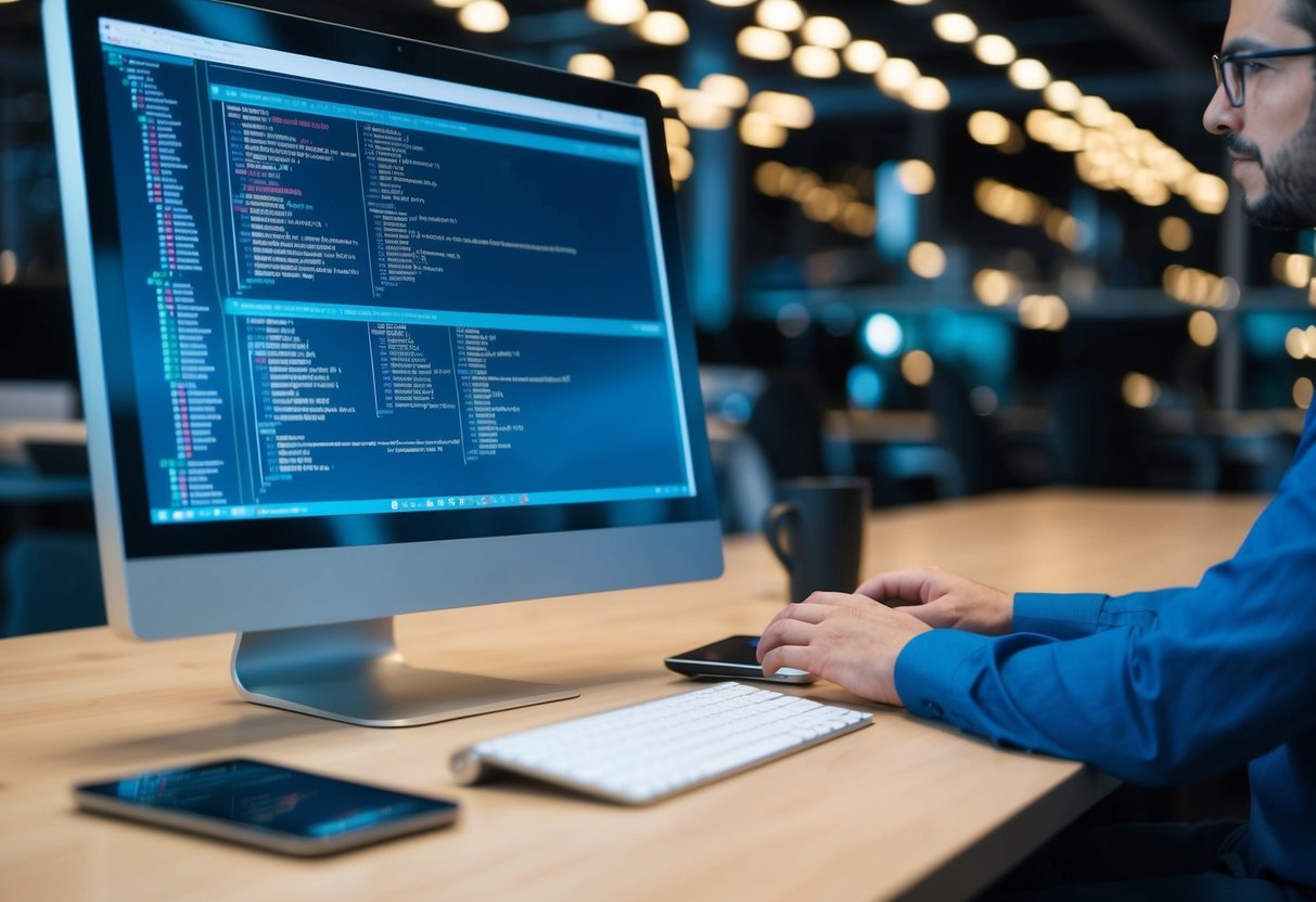 A computer screen displaying a database schema with multiple indexed columns and SQL queries