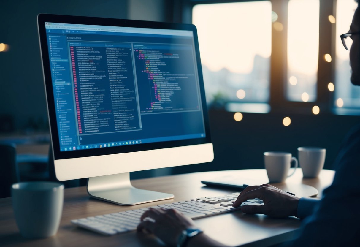 A computer screen showing a database schema with highlighted indexes and a query result set loading quickly