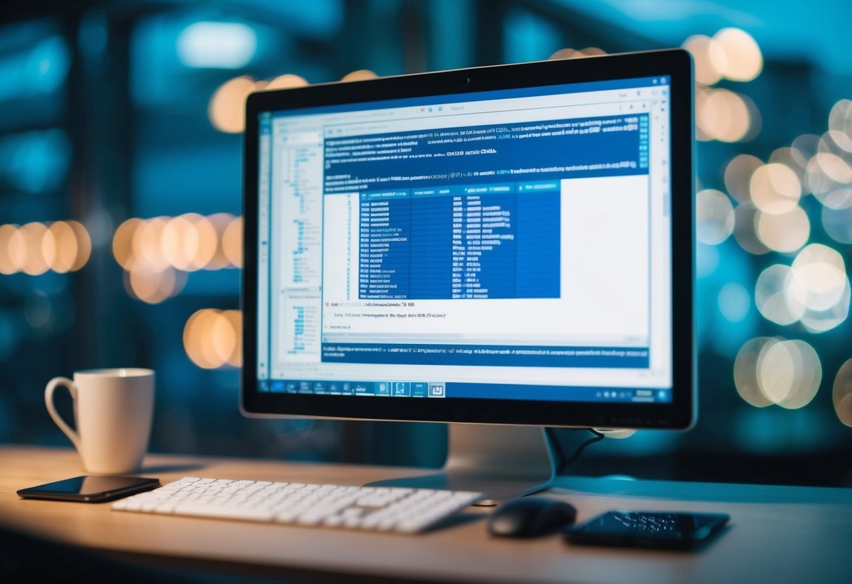 A computer screen showing a complex SQL query with highlighted index usage